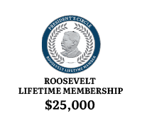 Roosevelt Lifetime Membership seal with Theodore Roosevelt portrait